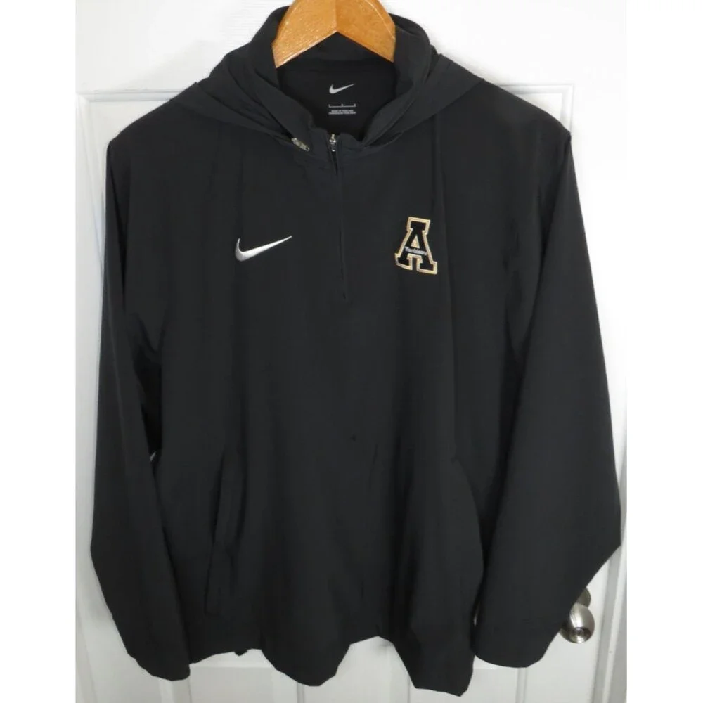 Nike Appalachian State Mountaineers 1/4 Zip Coach Hooded Jacket Size LG